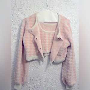 Vintage mean girls crop top and cardigan